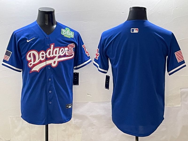 Men Los Angeles Dodgers Blank Blue Second generation Joint Name Nike 2025 MLB Jersey style 2->los angeles dodgers->MLB Jersey